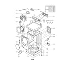 LG WM2801HWA cabinet and control panel assembly parts diagram