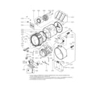 LG WM2801HWA drum and tub assembly parts diagram