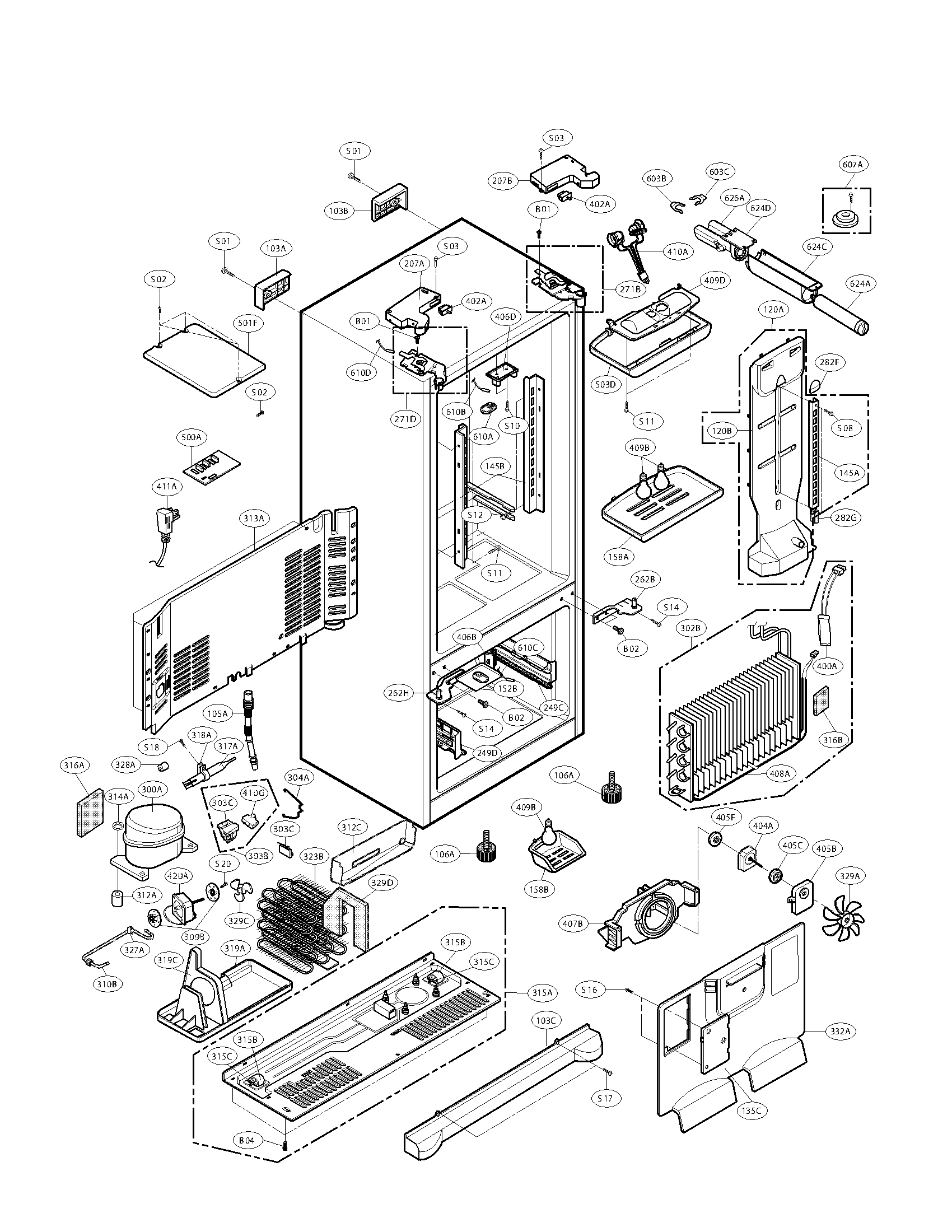 CASE PARTS ASSEMBLY PARTS