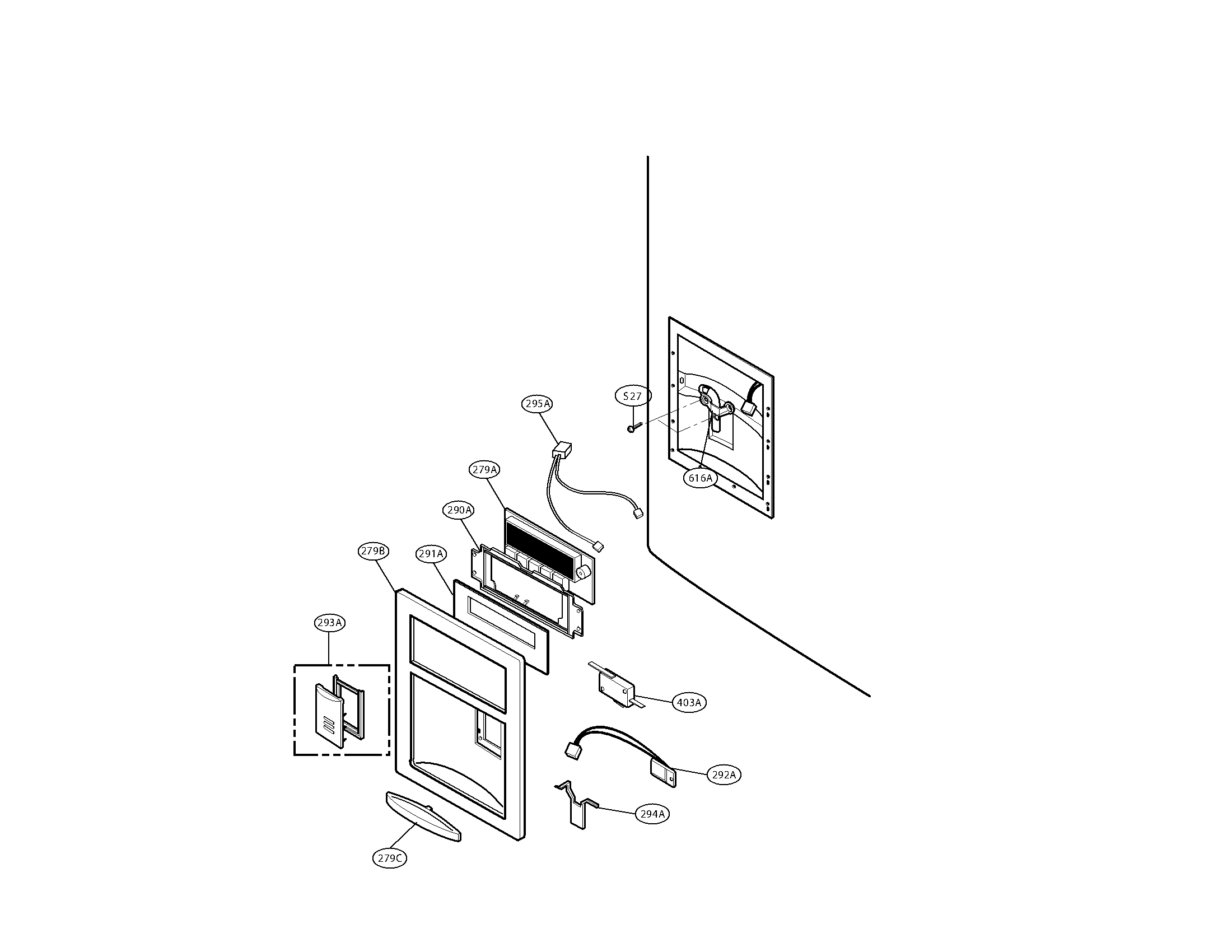 DISPENSER PARTS ASSEMBLY