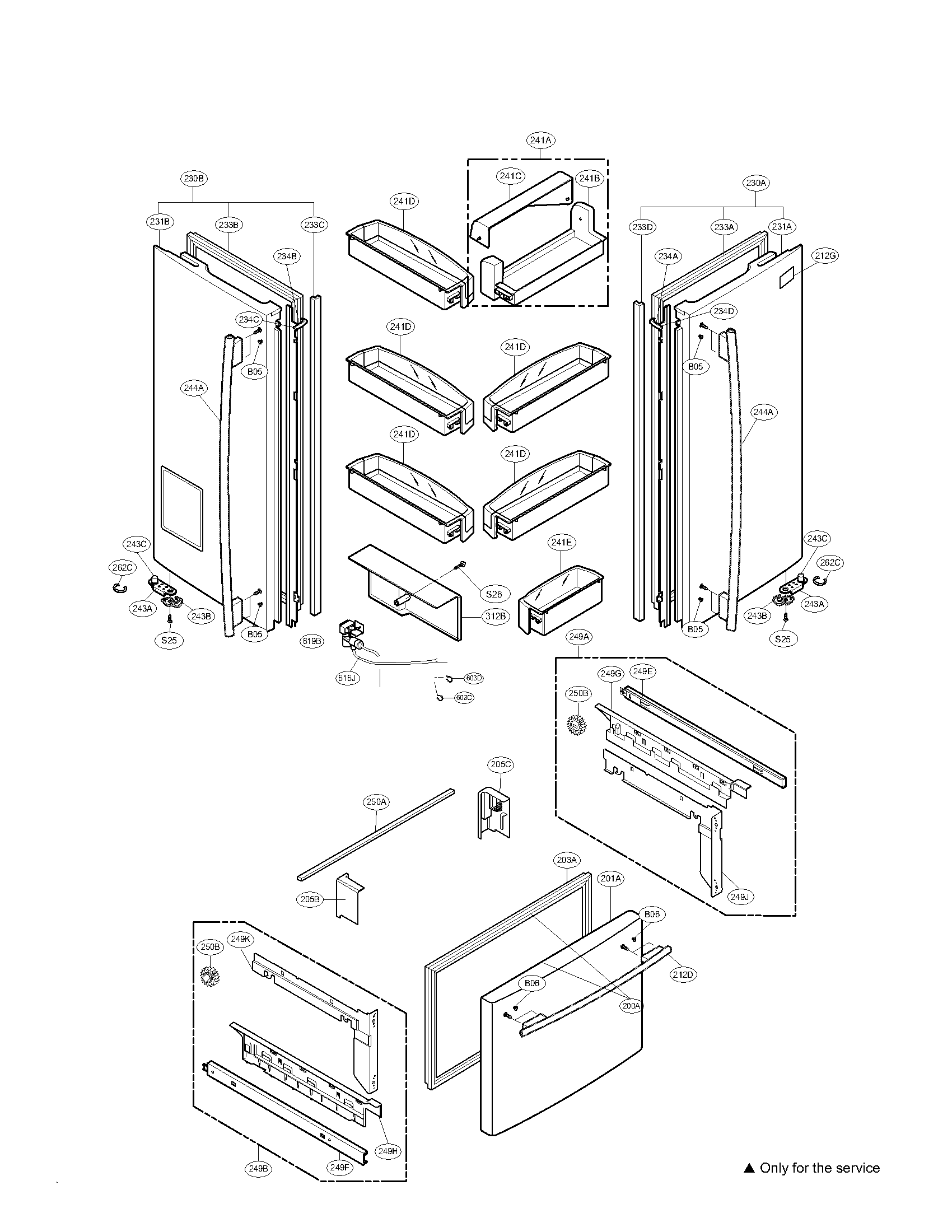 DOOR PARTS ASSEMBLY