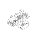 Kenmore Elite 79578713803 freezer parts assembly diagram