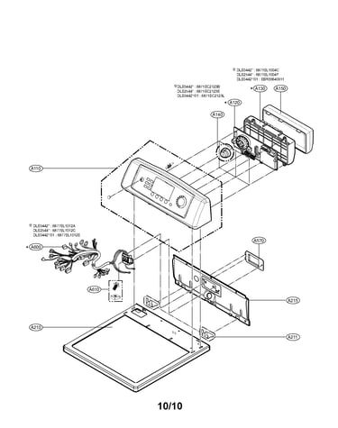 Control panel assembly parts
