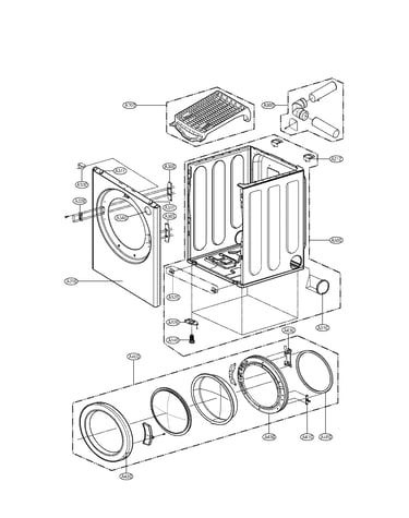 Cabinet and door assembly parts