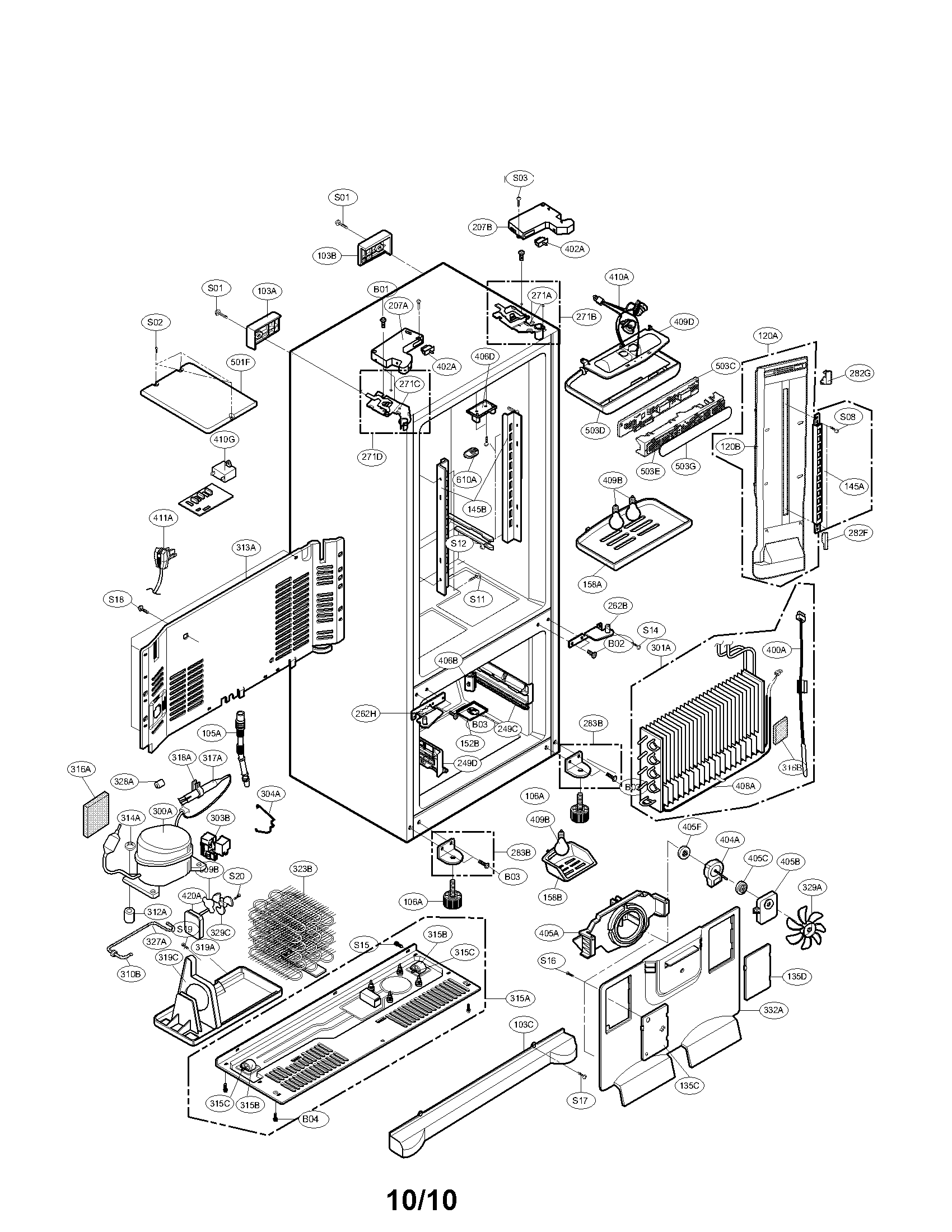 Case assembly parts