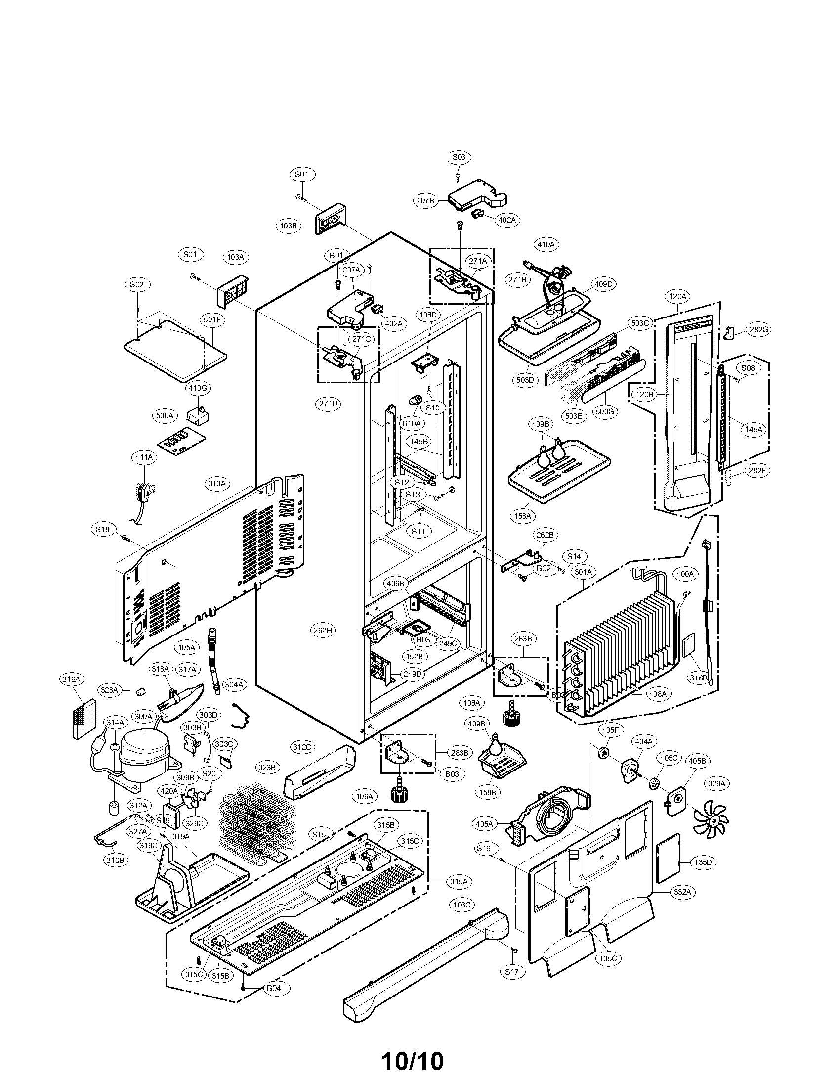 Case assembly parts