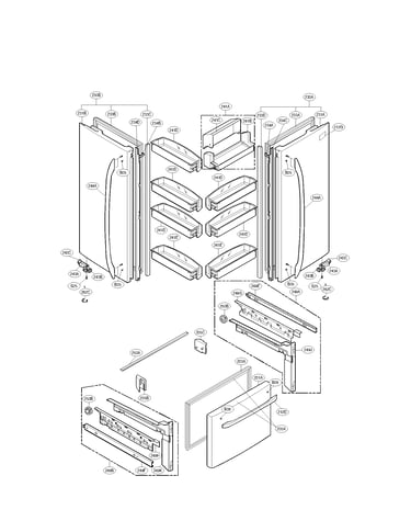 Door parts assembly