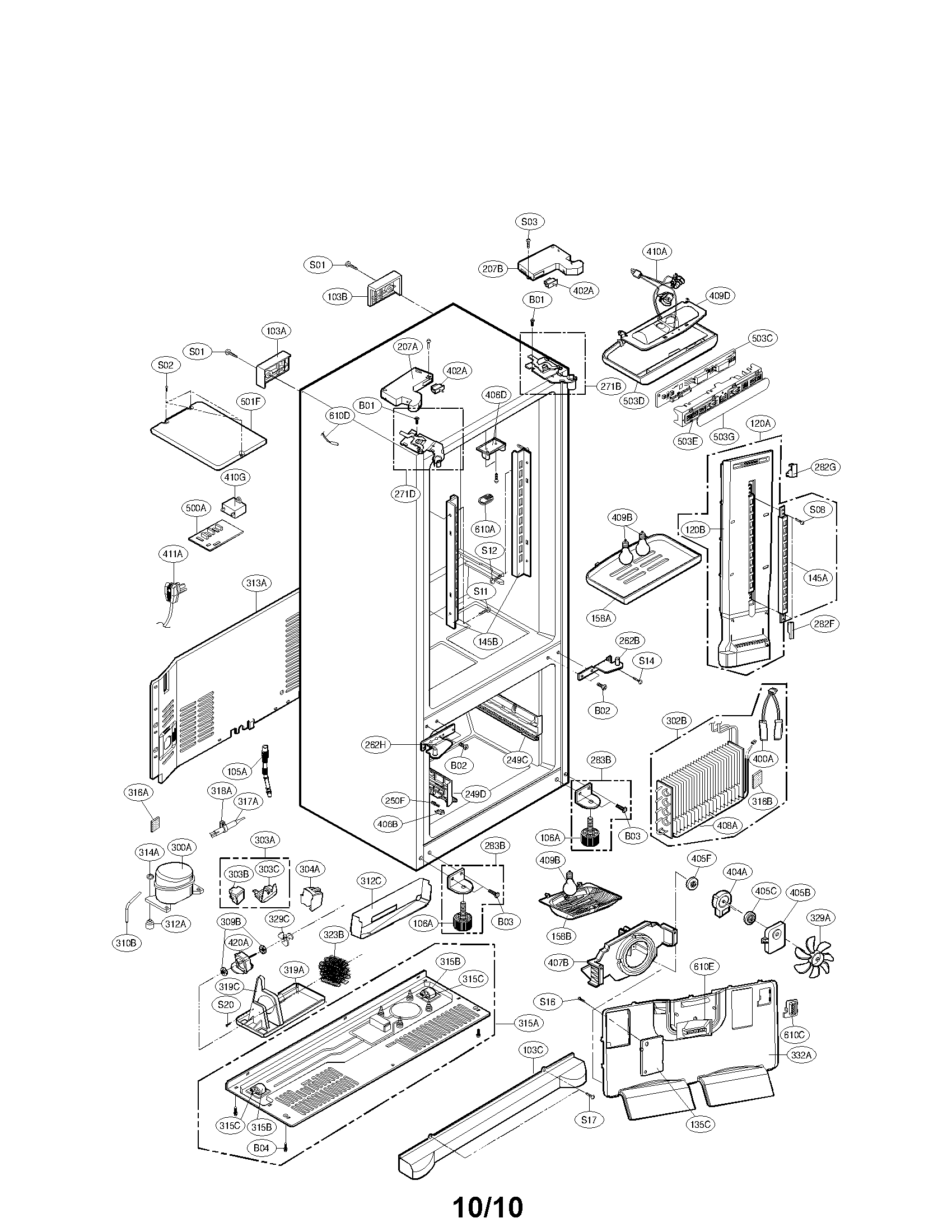Case assembly parts
