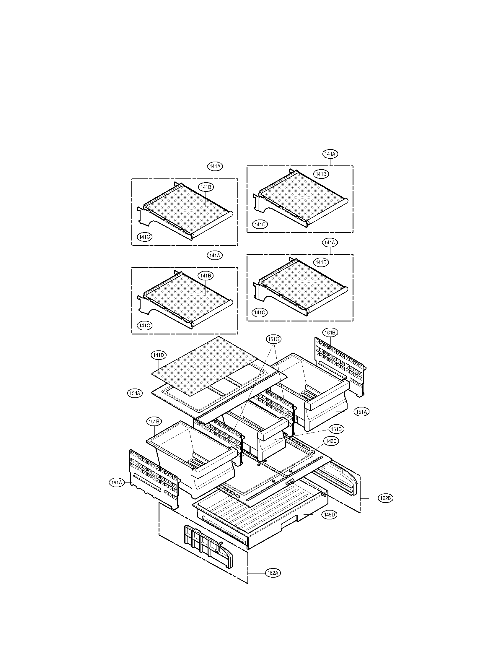 REFRIGERATOR PARTS ASSEMBLY