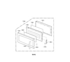 Kenmore 72185029010 door assembly parts diagram