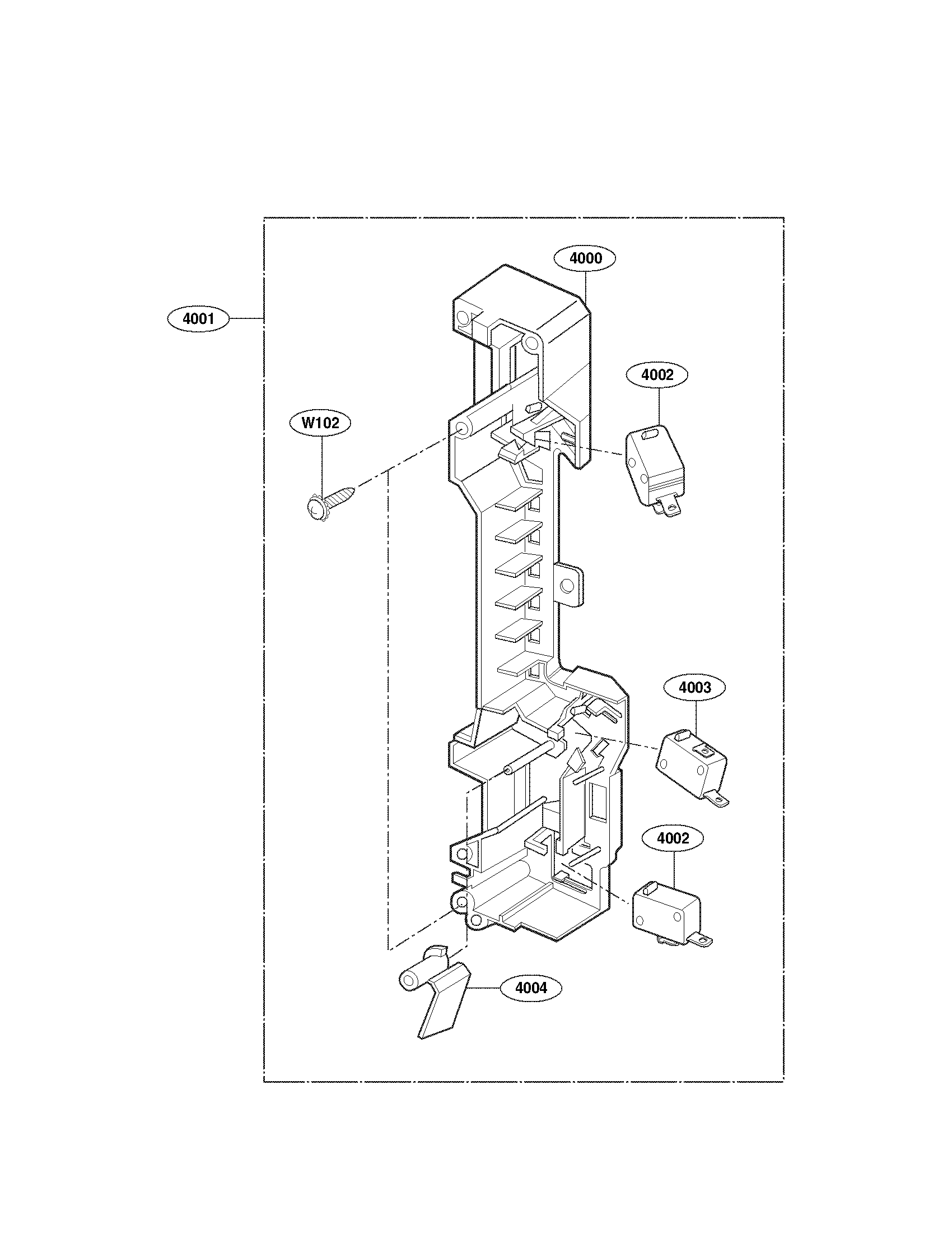 Latchboard parts assembly