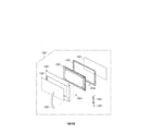 Kenmore 72185064010 door assembly parts diagram