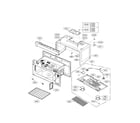 Kenmore 72185064010 oven cavity parts assembly diagram