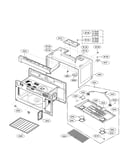 Oven cavity parts assembly