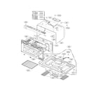 Kenmore Elite 72186002010 oven cavity parts assembly diagram