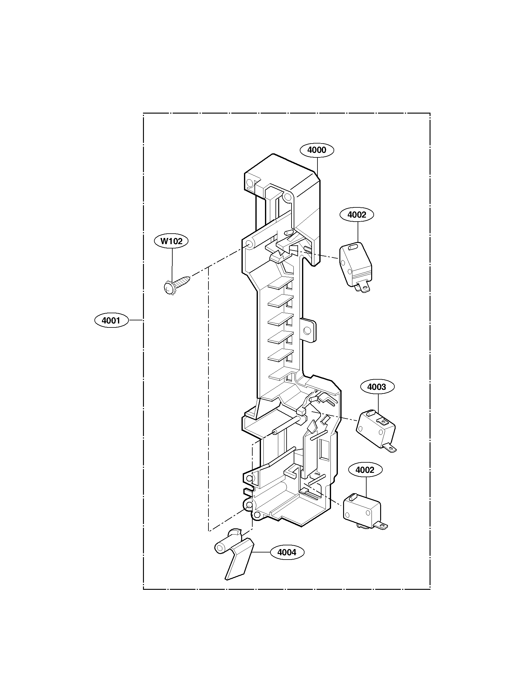 Latchboard parts assembly