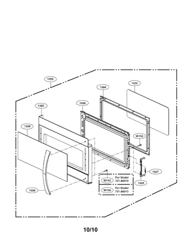 Door assembly parts