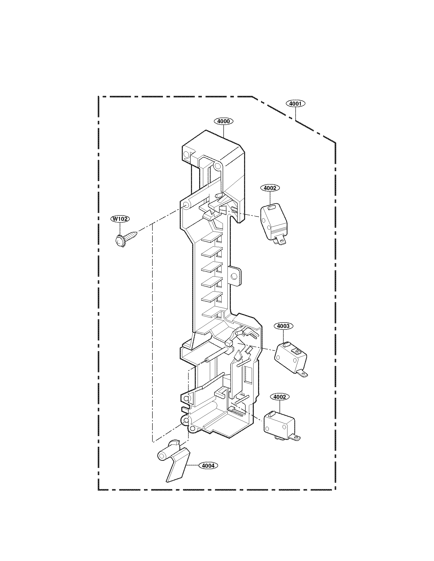 Latchboard parts assembly