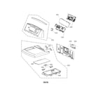 LG DLEX5101W control pane and plate assembly parts diagram