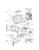 Drum and motor parts assembly