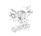 LG DLG2141W cabinet and door assembly parts diagram