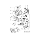 LG DLG2141W drum and motor parts assembly diagram