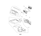 LG DLGX5102W control pane and plate assembly parts diagram