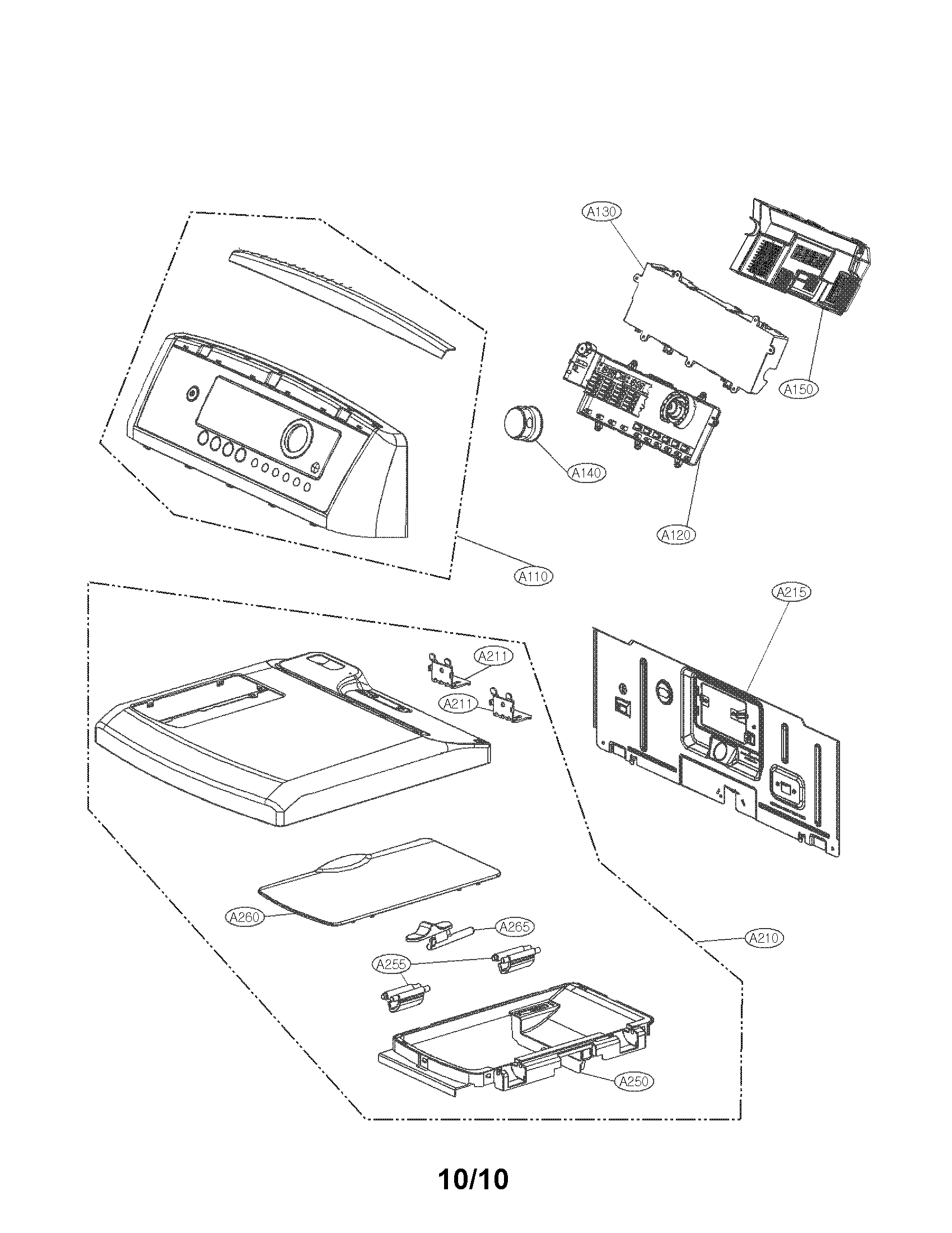 Control pane and plate assembly parts