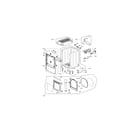 LG DLGX5102W cabinet and door assembly parts diagram