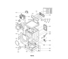 LG WM2140CW cabinet and control assembly parts diagram