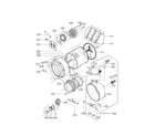 LG WM2140CW drum and tub parts assembly diagram