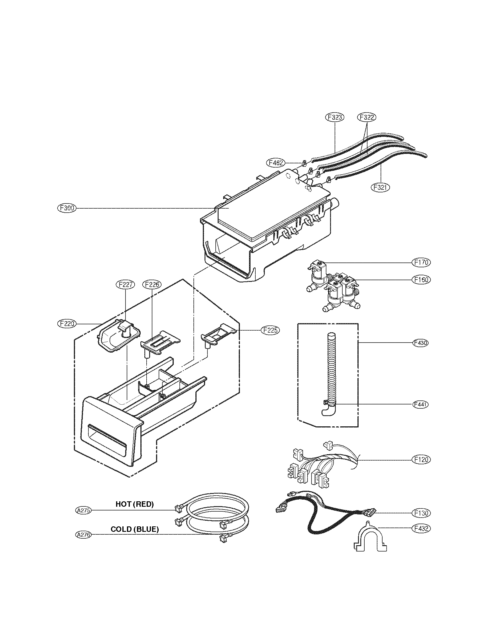 Dispenser assembly parts
