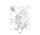 LG WM3455HS cabinet and control assembly parts diagram