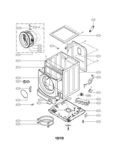 Cabinet and control assembly parts