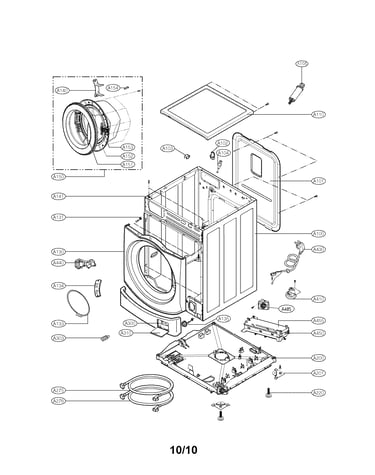 Cabinet and control assembly parts