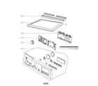 LG DLEX3875V control panel and plate assembly parts diagram