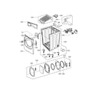 LG DLEX3885C cabinet and door assembly parts diagram