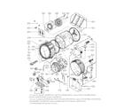 Kenmore Elite 79641722010 drum and tub parts assembly diagram