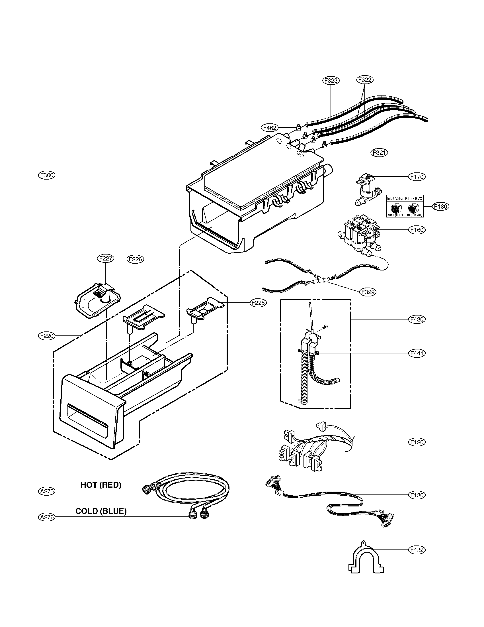 Cabinet and door assembly parts