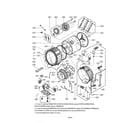 Kenmore Elite 79641728010 drum and tub parts assembly diagram