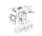 Kenmore Elite 79681728010 cabinet and door assembly parts diagram