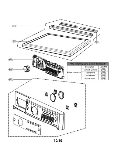 Control panel and plate assembly parts