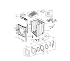Kenmore Elite 79691722010 cabinet and door assembly parts diagram