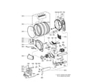 Kenmore Elite 79691722010 drum and motor parts assembly diagram