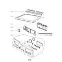 LG DLEX3885W control panel and plate assembly parts diagram