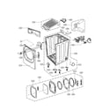 LG DLEX3885W cabinet and door assembly parts diagram