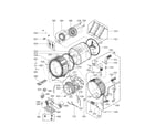 LG WM3885HWCA drum and tub parts assembly diagram