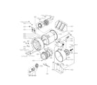 LG WM2101HW/00 drum and tub parts diagram