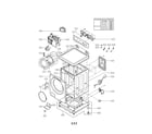 LG WM2301HR cabinet and control parts diagram