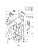 Cabinet and control parts